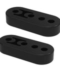 Heavy Duty Beefy Universal Rubber Exhaust Hanger 4 Hole Muffler Bracket For Cars Trucks SUVs Adjustable Insulator 2 Pack Black