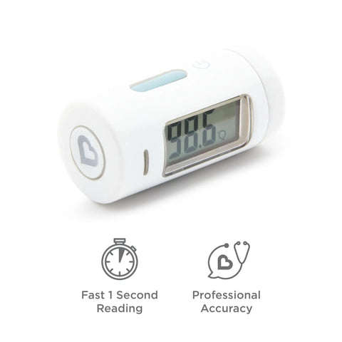 Infrared Forehead Thermometer For All Ages No Touch Quick Readings In One Second With Clear LCD Display Color Coded Fever Alerts Portable Fam Friendly Design For Babies Kids And Adults, white