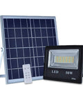 JUDYSSY Outdoor Solar Flood Lights with Remote Control, 50W Led Flood Light Ip66 Waterproof Solar Powered Panels