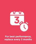 Calendar and clock icon reminding to replace Keep Your Air Clean With MERV 8 Pleated Filters For Allergens 16x25x1 every 3 months
