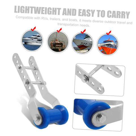 Adjustable Keel Roller With Steel Frame Brackets For Boat Trailer And Rubber Wheel Sealed Bearing Design For Easy Trailer Loading