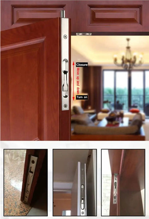 Legit Heavy Duty Double Door Flush Latches Slick Concealed Bolt Kit Brushed Silver Stainless Steel Recessed Hardware Tight Fit For Dead Simple Install And Secure Home Fixes