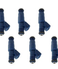 Six Pack Fuel Injectors 0280155712 For Cadillac Catera 1997-2001 Saab 900 9000 1996-1997 Saab 9-5 1999-2003 Replacement Parts Save Gas Boost MPG Smooth Idle Cleaner Emissions, six blue fuel injectors