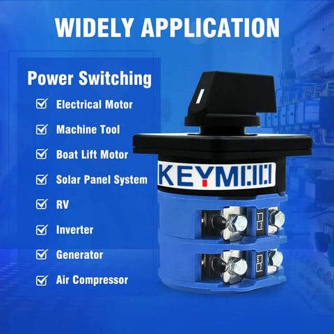Beefy 125A Rotary Changeover Switch 660V 3 Position 2 Pole 8 Terminals With 2NO 2NC Universal Selector Switch