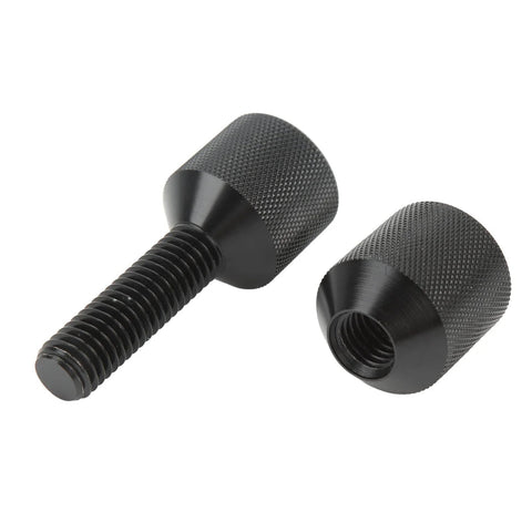 Two Hole Pipe Flange Alignment Pins in anodized black aluminum, showing threaded pins for quick bolt hole alignment.