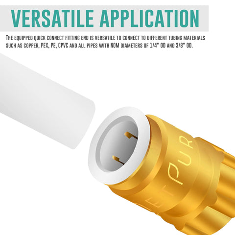 Quarter Inch To Three Eighths Inch Female Threaded Compression Reducing Adapter Lead Free Brass With Leak Free Seal For Water Filtration