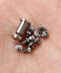 Industrial Strength Titanium Replacement Screws And Pivot Hardware Kit With A Deep Carry Pocket Clip For Folding Knife Upgrade, 13-piece set.