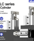 Heavy Duty Pneumatic Clamping Cylinder With Lever Arm Two And A Half Inch Bore Down Acting Grip Clamp For Jigs Fixtures And Mold Pressing Aluminum No Sweat Workhorse, showcasing aluminum construction and stable performance.