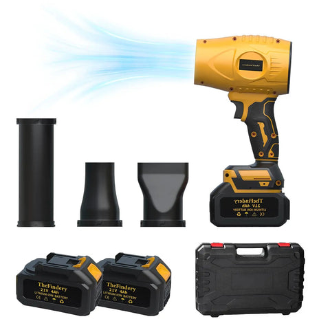 Beast Cordless Leaf Blower With 600000 RPM Brushless Motor, 110 MPH Wind, includes 2 4.0Ah batteries, charger, nozzles, and case
