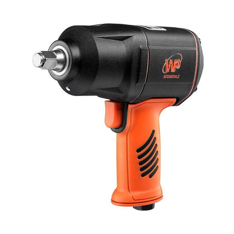 Professional Pro Grade Half Inch Composite Air Impact Wrench With Twin Hammers Quiet Pneumatic Tool Side View