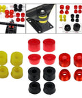 Pivot Tube Bushings Replacement Kit For Skateboards And Longboards Four Piece PU Gasket Kit with red, black, yellow bushings