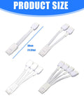White braided 8-pin to 16-pin GPU power cables, 30 cm length, for 40-series graphics cards with welded terminals