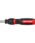 Side view of SpeedDrive Ratcheting Screwdriver That Drives Screws 2X Faster With In Handle Bit Storage For Up to 6 Bits, CMHT68129 By Craftsman.