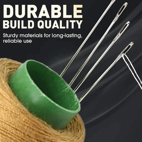 37-Piece Big Eye Steel Sewing Tool Set With Needle And Thread Kit Threader And Needle Repair Kit stainless steel needles