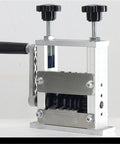 Heavy Duty Wire Stripper Machine Auto Manual Crank Copper Recycling Adjustable Cable Peelers close-up steel construction.