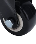 Solid 2.5 Inch Heavy Duty Swivel Casters Featuring Twin Ball Bearings And Quiet Rolling Polyester Wheels For Warehouse Carts showing close-up of wheel and bearing.
