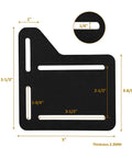 Heavy Duty Bed Frame Brackets For Headboard Adapter Connector Includes Two Rock Solid Steel Conversion Plates With Sleek Black Finish provides detailed dimensions.