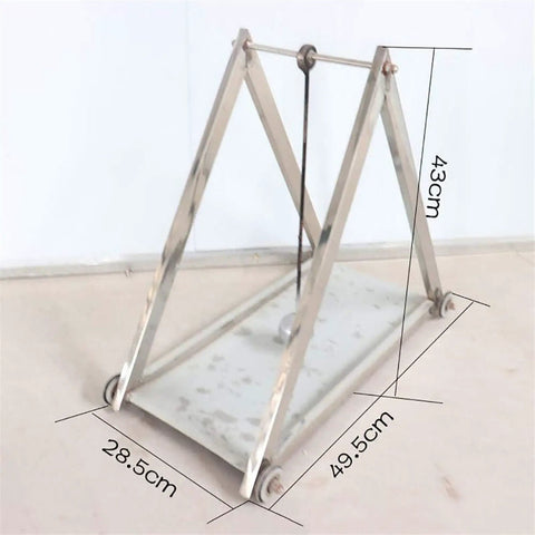 Momentum Conservation Physics Lab Kit For Classroom Demonstrations with steel board and car model, dimensions 49.5x28.5x43cm