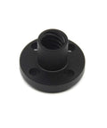 Front view of Six Pack 8mm Black TR8x8 Lead Screw Nut for CNC Machines and 3D Printers, POM material with 8mm lead and 2mm pitch.