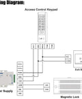 Wiring diagram for Heavy Duty 130 Lbs Electric Magnetic Lock For Single Door Access Control 12V showing connections and components.