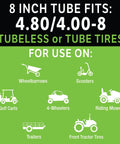 Heavy Duty Self Sealing Inner Tube With Preloaded Sealant For Wheelbarrows, Lawn Mowers, Trailers, Tractors, Golf Carts And 4-Wheelers
