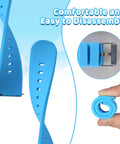 Close-up of blue watch strap and buckle showcasing flexibility and ease of assembly for Beginner Soldering Practice Kit For STEM Classrooms And Home Projects Build A Working Digital Watch With 12/24 Hour Settings 4-Digit Display Sleep Mode And Hands On Soldering Lessons For Students And Hobbyists
