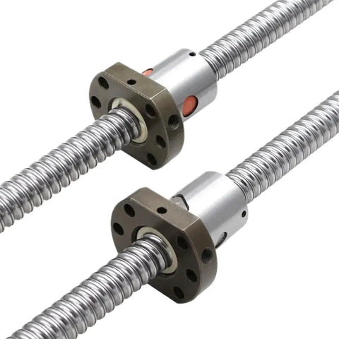 Heavy Duty SFU2005 Linear Motion Ball Screw Kit 900mm C7 Accuracy Plus BFBK15 Flange Nut showing precision ground ball screws