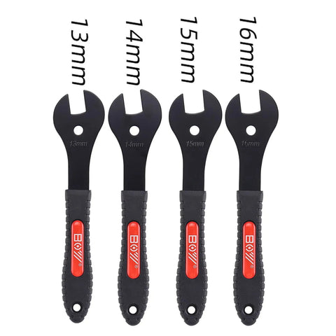 2mm Thick Low Profile Bike Cone Wrench Set For Tapered Hubs Four Piece Pro Shop Grade Carbon Steel Spanners In 13 14 15 16mm