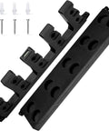 Garage Wall Mount Fishing Rod Holder Holds Up To 10 Rods With Vertical Horizontal And Ceiling Mount Options Black WV4 Durable Patented Design