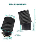 Predator 212cc Air Filter Kit Upgrade measurements and components displayed