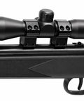 Compact 4x32 Air Rifle Scope With Mil Dot Reticle For Crosman RepeatAir 1077 Rings Included Matte Black Finish shown on rifle