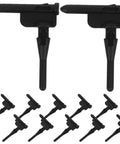 30 Count Durable Silicone Fan Mount Screws For Computer Cases, black silicone screws for anti-vibration fan mounting.