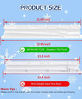 Size chart for No Drama Fix For Your Fridge Crisper Drawer Using This Heavy Duty Center Slide Rail, showing measurements.