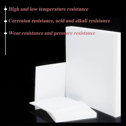 100x100mm White PTFE Sheet For Industrial Use Heavy Duty Nonstick Engineering Plastic Plate Chemical Resistant