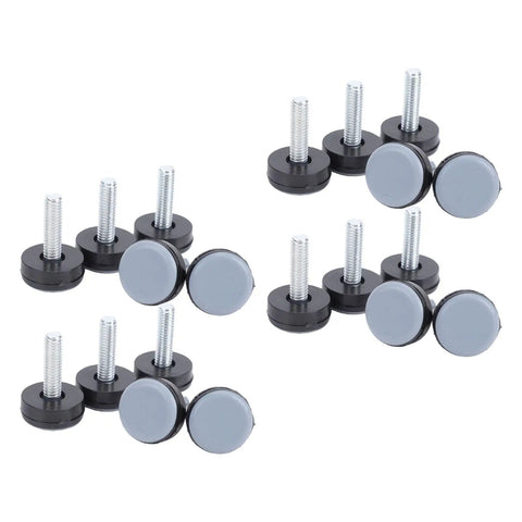20Pcs PTFE Furniture Leveler Feet With M6 Thread For No Wobble Tables Chairs And Cabinets Anti Slip Glides With Tool Free Height Adjustment