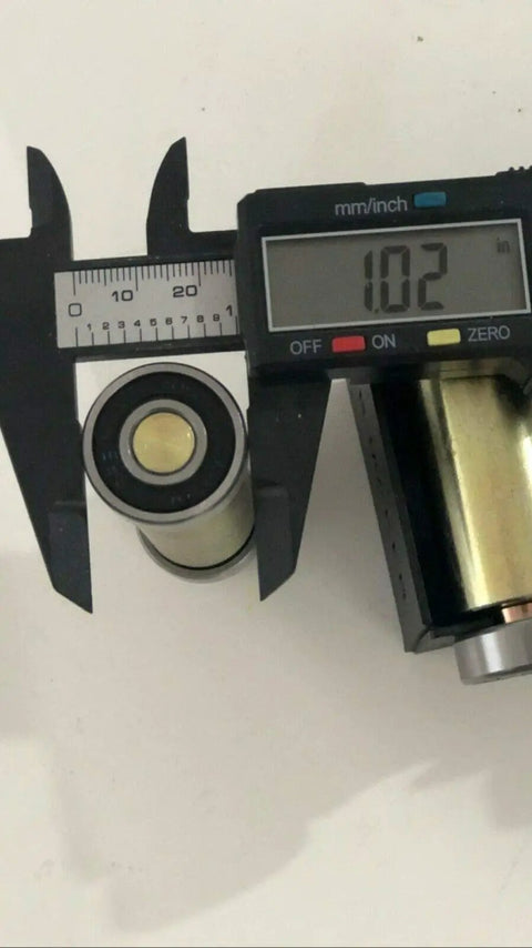 Badass 2x72 Belt Grinder Small Wheel Kit For Knife Makers And Bladesmiths measuring steel cylinder with caliper.