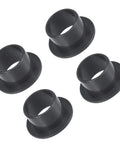 4 Pcs Flanged Sleeve Bearing 12 Mm X 14 Mm X 10 Mm Pom Oilless Bushing in matte black for smooth operation.