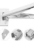 Heavy Duty Metal Sewing Bed Cloth Clamps For Hemming And Fabric Quilting Workholding Tools, shown from the front with silver finish.
