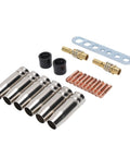 Fafeicy 21 Piece Welding Accessory Kit With Brass Gas Nozzles And 0.8mm Contact Tips For Mig Welding Torch parts including nozzles and tips.