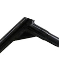Durable Iron BMX Seatpost, 350mm Length, 27.2mm Diameter, Black Finish For Street Ride And Park Tricks, angled view of clamp area.