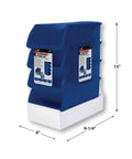 Big Stackable Storage Trays Set Of 4 Blue Adjustable Rails For Vertical Or Horizontal Organization Interlocking Rails