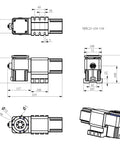 Genuine Aluminum Cnc Rotary 4th Axis Dividing Index Head with detailed dimensions for precision engineering.