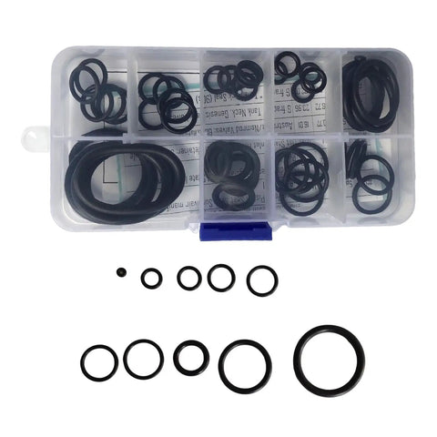 50 Pcs Black Silicone Gasket Replacement Set For Diving Hoses And Tanks Valves Regulators Seal Rings In 10 Size