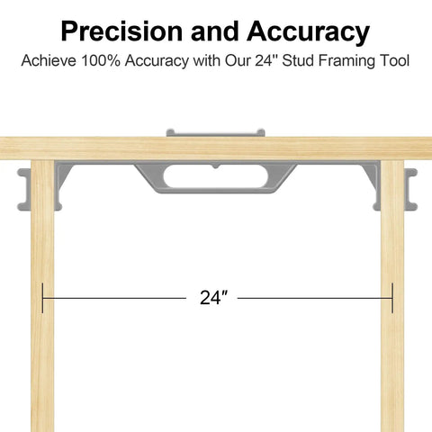 24 Inch Framing Jig Two Piece Set Precision Stud Layout Tool For Rapid Wall Assembly Dead On Marking Points No Mess No Muss Non Slip Handle Built Tough As Nails Job Site Ready Builder Kit