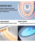 Smart Bidet Toilet Seat Rounds Perfectly Keeps Your Back Cozy Af Year Round Real Deal Electronic Heated Comfort With Adjustable Air Dryer features heated seat technology and night light.