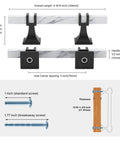 Diagram of 10 Pack 3 Inch Marble Cabinet Pulls With White Marble Grain Finish showing dimensions and installation screws.