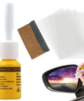 Glass Nano Repair Fluid Windshield Kit For Small Chips And Cracks, resin bottle, scraper, film, used fixing car mirror