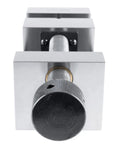 Close-up front view of 4 Inch Precision Toolmakers Vise For Machinists With Hardened And Ground Steel, 58 62 HRC, highlighting the clamping mechanism