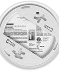 Back view of Interconnect Hardwired Smoke And Carbon Monoxide Alarm With Battery Backup Five Pack for Home Safety and No More False Alarms