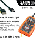 USB Power Meter For USB A And USB C Digital Voltage, Current, Capacity, Energy And Resistance Tester For QC Fast Charge Ports
